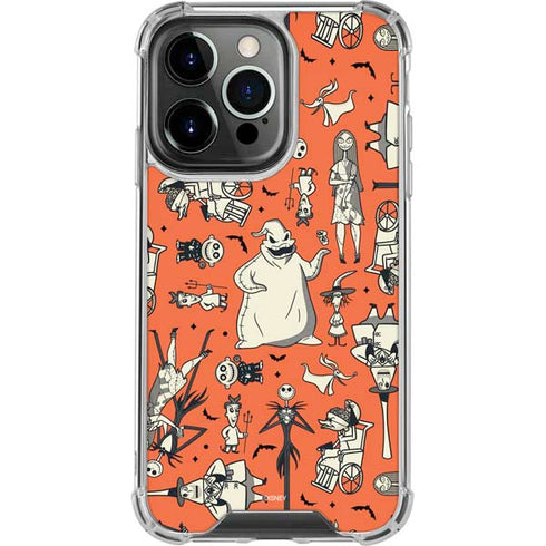 Disney The Nightmare Before Christmas Character Pattern print iPhone 16 Pro Max Clear Case