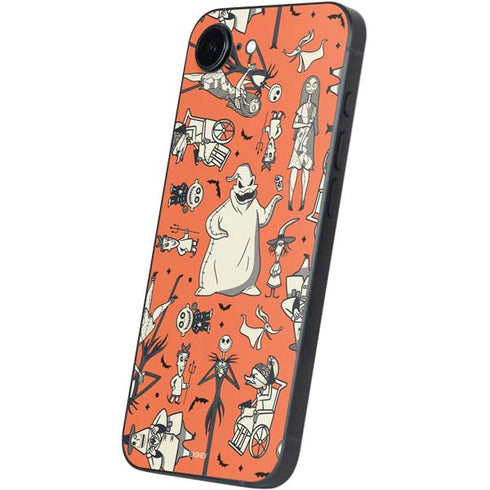 Disney The Nightmare Before Christmas Character Pattern print iPhone 16e Skin