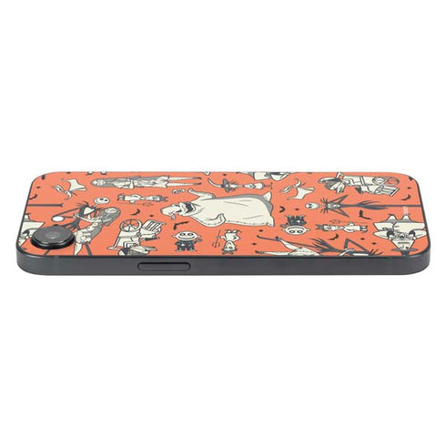 Disney The Nightmare Before Christmas Character Pattern print iPhone 16e Skin