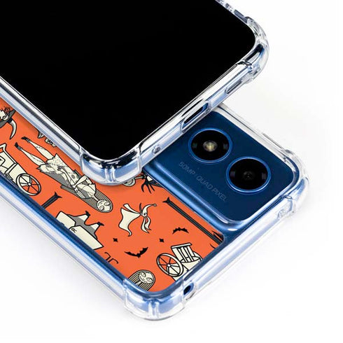 Disney The Nightmare Before Christmas Character Pattern print Moto G Play 4G (2024) Clear Case