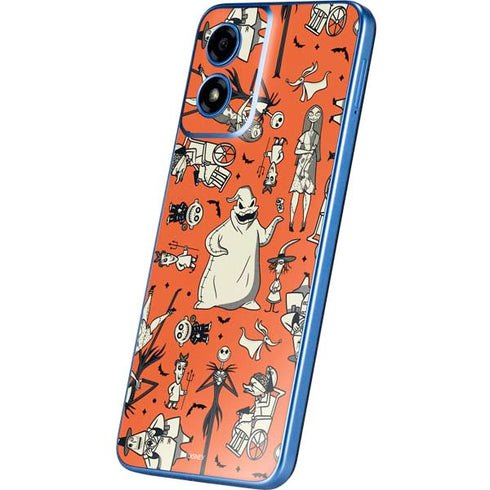 Disney The Nightmare Before Christmas Character Pattern print Moto G Play 4G (2024) Skin
