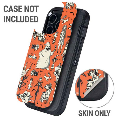 Disney The Nightmare Before Christmas Character Pattern print Otterbox Defender iPhone Skin
