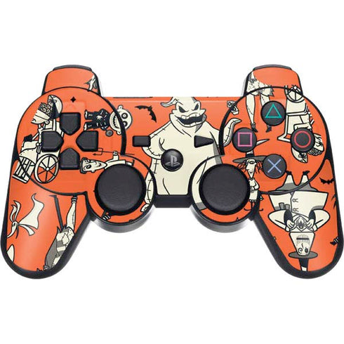 Disney The Nightmare Before Christmas Character Pattern print PS3 Dual Shock wireless controller Skin