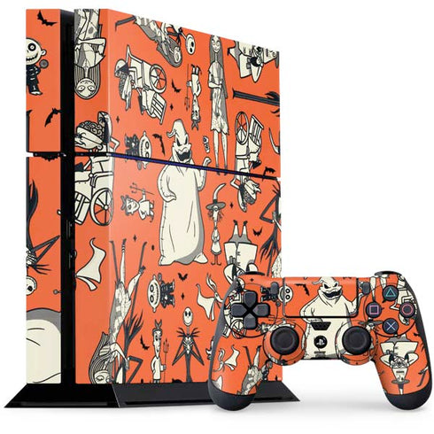 Disney The Nightmare Before Christmas Character Pattern print PS4 Console and Controller Bundle Skin