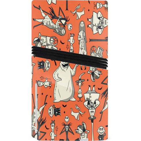 Disney The Nightmare Before Christmas Character Pattern print PS5 Pro Disk Console Skin