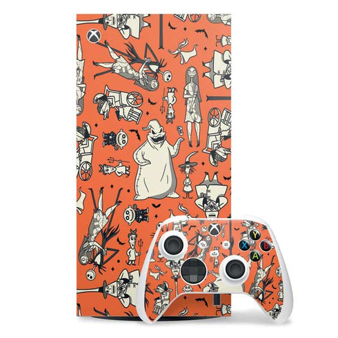 Disney The Nightmare Before Christmas Character Pattern print Xbox Series X Skins