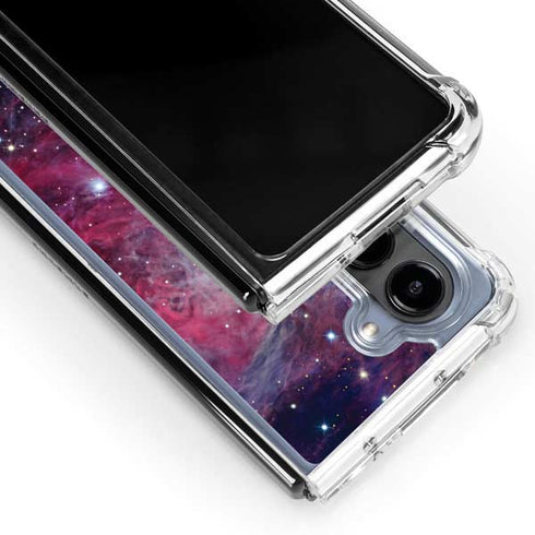 The Orion Nebula Pink Galaxy Z Fold5 5G Clear Case