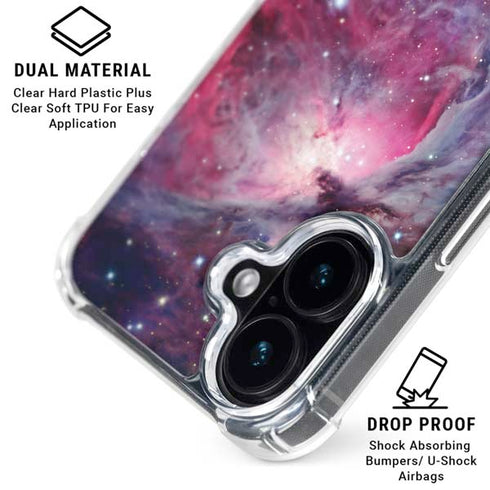 The Orion Nebula Pink iPhone 16 Plus Clear Case