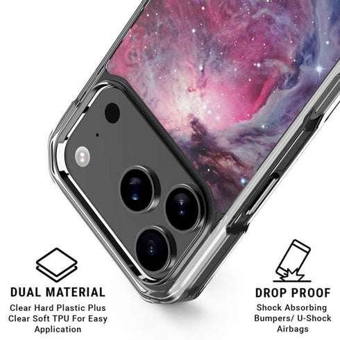 The Orion Nebula Pink iPhone 17 Pro Clear Case