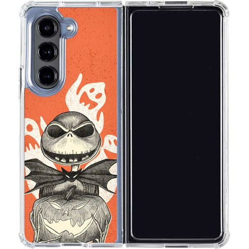 Disney The Nightmare Before Christmas The Pumpkin King Galaxy Z Fold5 5G Clear Case