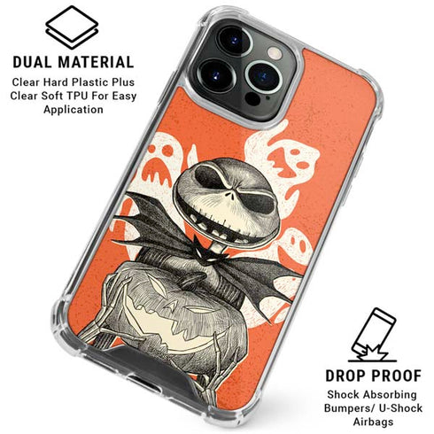 Disney The Nightmare Before Christmas The Pumpkin King iPhone 16 Pro Max Clear Case