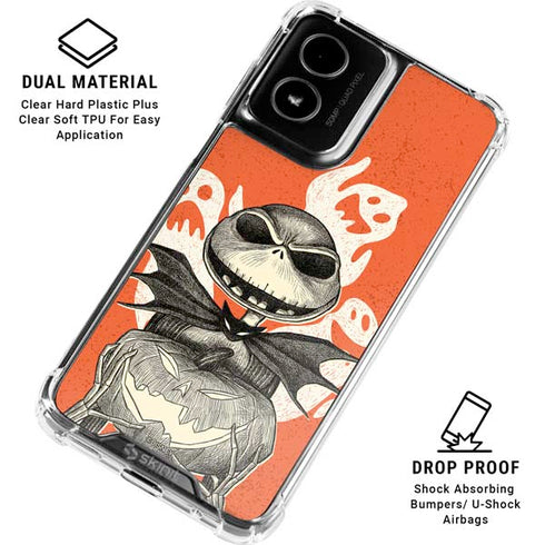 Disney The Nightmare Before Christmas The Pumpkin King Moto G Power 5G (2024) Clear Case