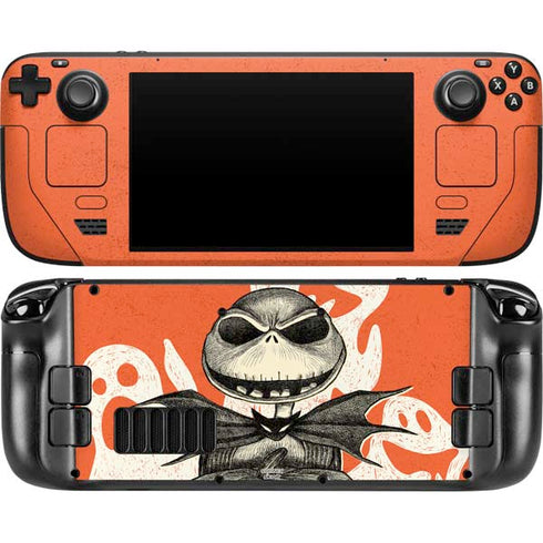 Disney The Nightmare Before Christmas The Pumpkin King Steam Deck Handheld Gaming Computer OLED Skin