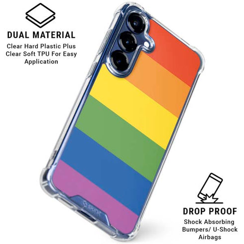 The Rainbow Flag Galaxy S25 FE Clear Case