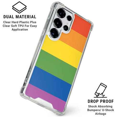 The Rainbow Flag Galaxy S25 Ultra Clear Case