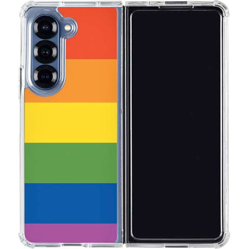 The Rainbow Flag Galaxy Z Fold7 Clear Case