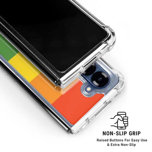 The Rainbow Flag Galaxy Z Fold7 Clear Case
