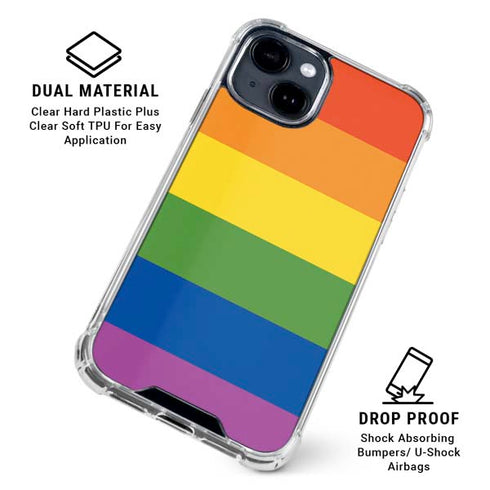 The Rainbow Flag iPhone 15 Clear Case