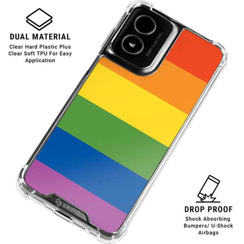 The Rainbow Flag Moto G Power 5G (2024) Clear Case