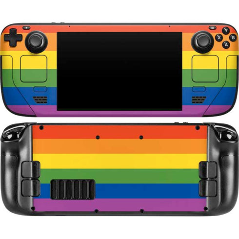 The Rainbow Flag Steam Deck Handheld Gaming Computer OLED Skin