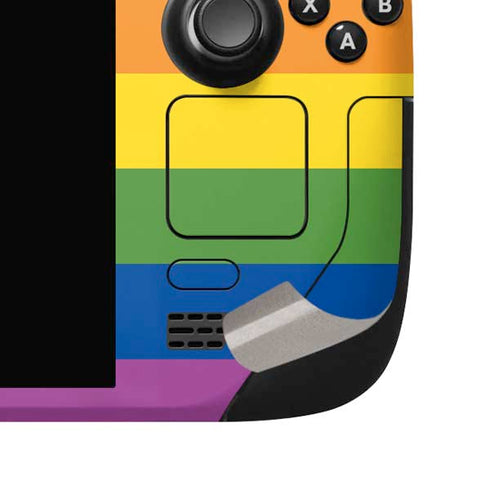 The Rainbow Flag Steam Deck Handheld Gaming Computer OLED Skin