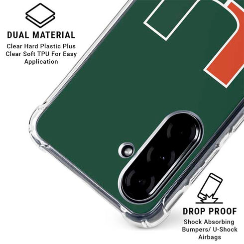 University of Miami The U Galaxy A36 5G Clear Case