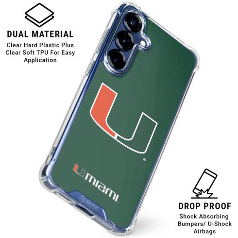 University of Miami The U Galaxy S25 Clear Case