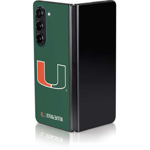 University of Miami The U Galaxy Z Fold5 5G Skin