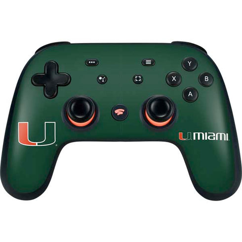 University of Miami The U Google Stadia Controller Skin
