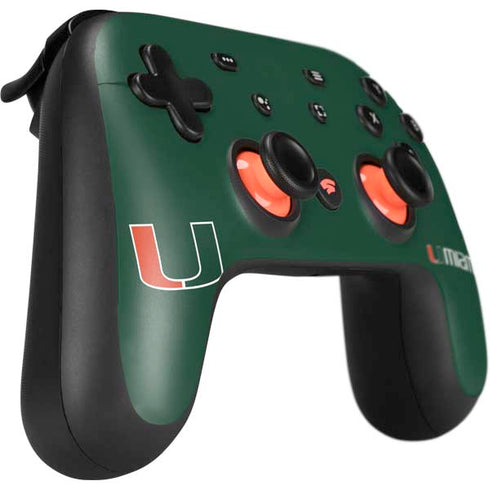 University of Miami The U Google Stadia Controller Skin