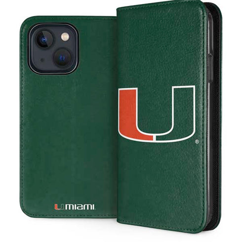University of Miami The U iPhone 13 Folio Case
