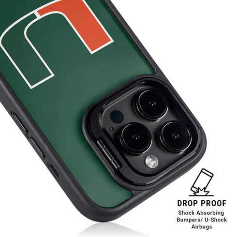 University of Miami The U iPhone 14 Pro Kickstand Case