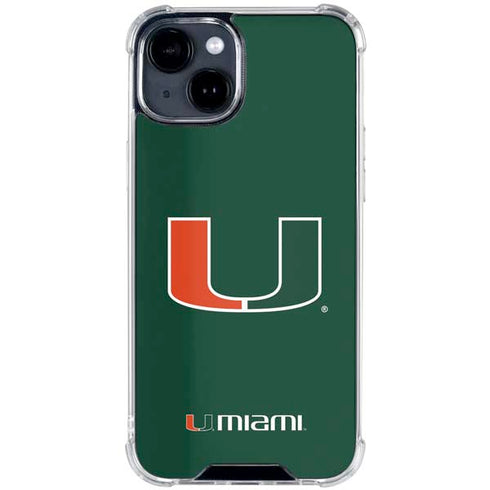 University of Miami The U iPhone 15 Clear Case