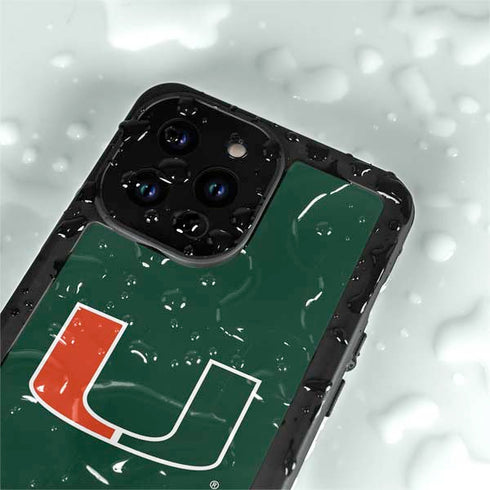 University of Miami The U iPhone 15 Pro Waterproof Case