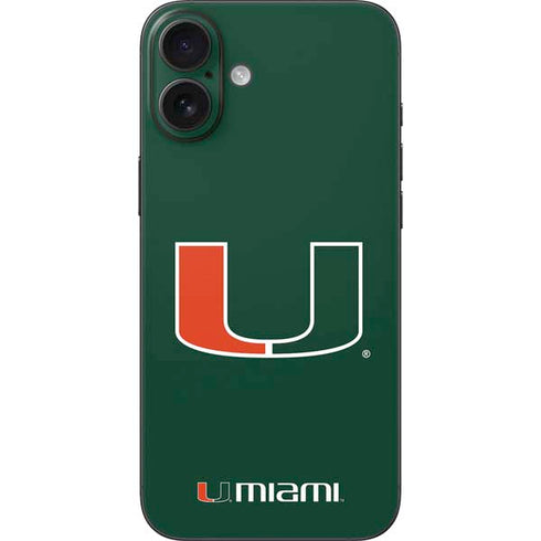 University of Miami The U iPhone 16 Plus Skin