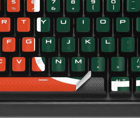 University of Miami The U K95 RGB PLATINUM Mechanical Gaming Keyboard Skin