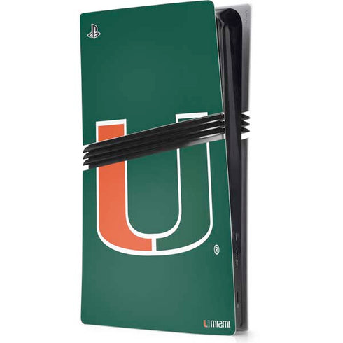University of Miami The U PS5 Pro Console Skin