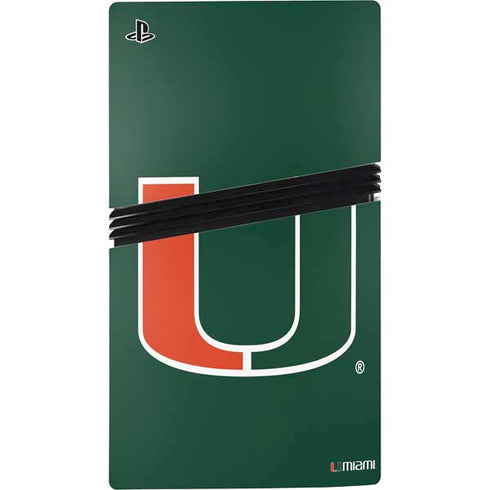 University of Miami The U PS5 Pro Disk Bundle Skin