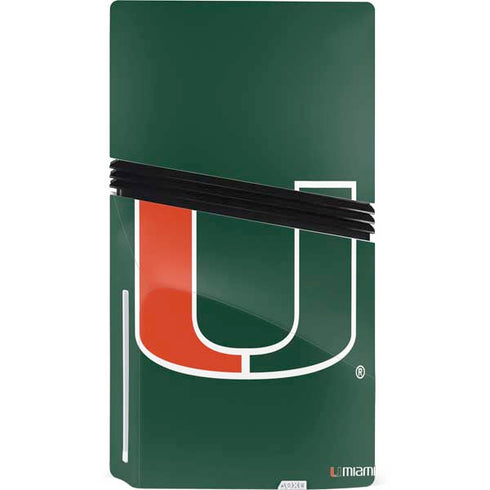 University of Miami The U PS5 Pro Disk Console Skin