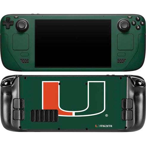 University of Miami The U Steam Deck Handheld Gaming Computer OLED Skin