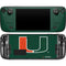 University of Miami The U Steam Deck Handheld Gaming Computer OLED Skin