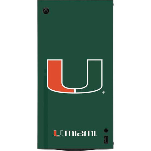University of Miami The U XBox Series X Digital Edition Console Skin
