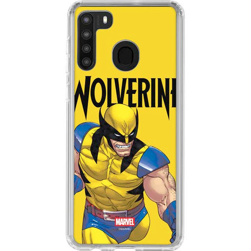 Marvel X-Men The Wolverine Galaxy A21 Clear Case