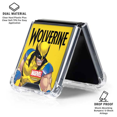Marvel X-Men The Wolverine Galaxy Z Flip6 Clear Case