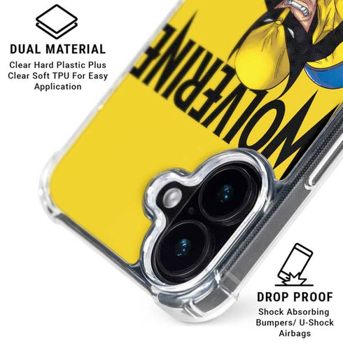 Marvel X-Men The Wolverine iPhone 16 Clear Case