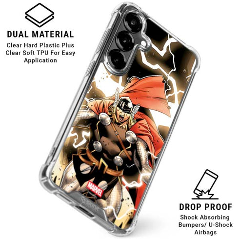 Marvel Thor Thor's Lightning Galaxy S26 Plus Clear Case