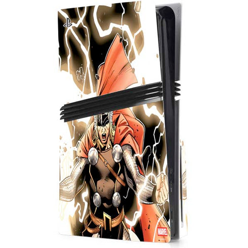 Marvel Thor Thor's Lightning PS5 Pro Disk Console Skin