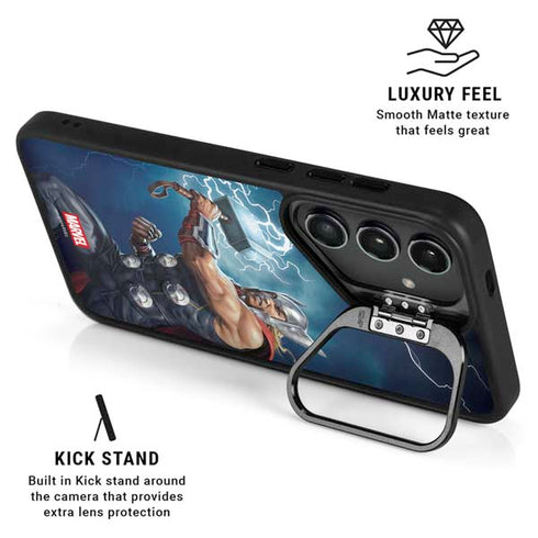 Marvel Thor Thor and Mjolnir Galaxy S26 Kickstand Case