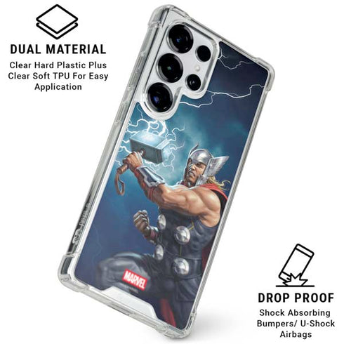Marvel Thor Thor and Mjolnir Galaxy S26 Ultra Clear Case