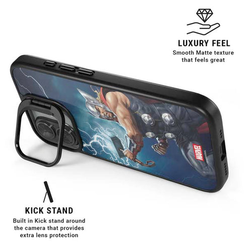 Marvel Thor Thor and Mjolnir iPhone 17 Kickstand Case
